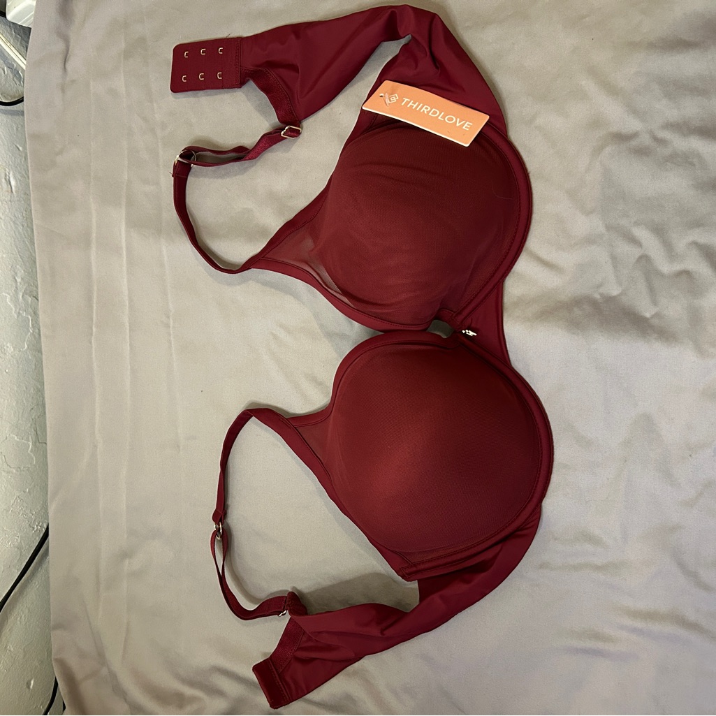 Thirdlove Classic Uplift Plunge Red Bra Size 40b